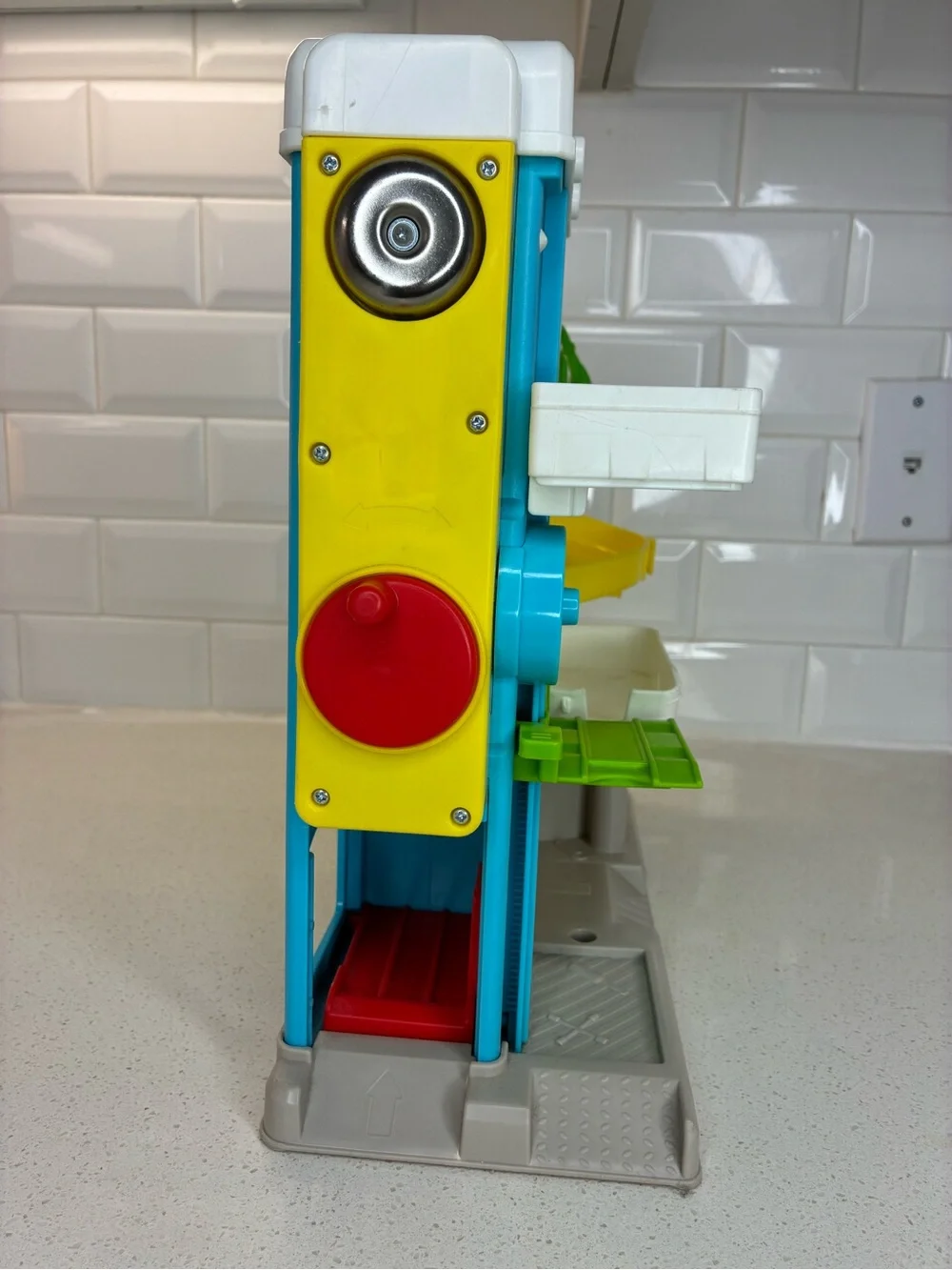 Fisher-Price Blue, Yellow and White Multi-Level Car Garage Playset